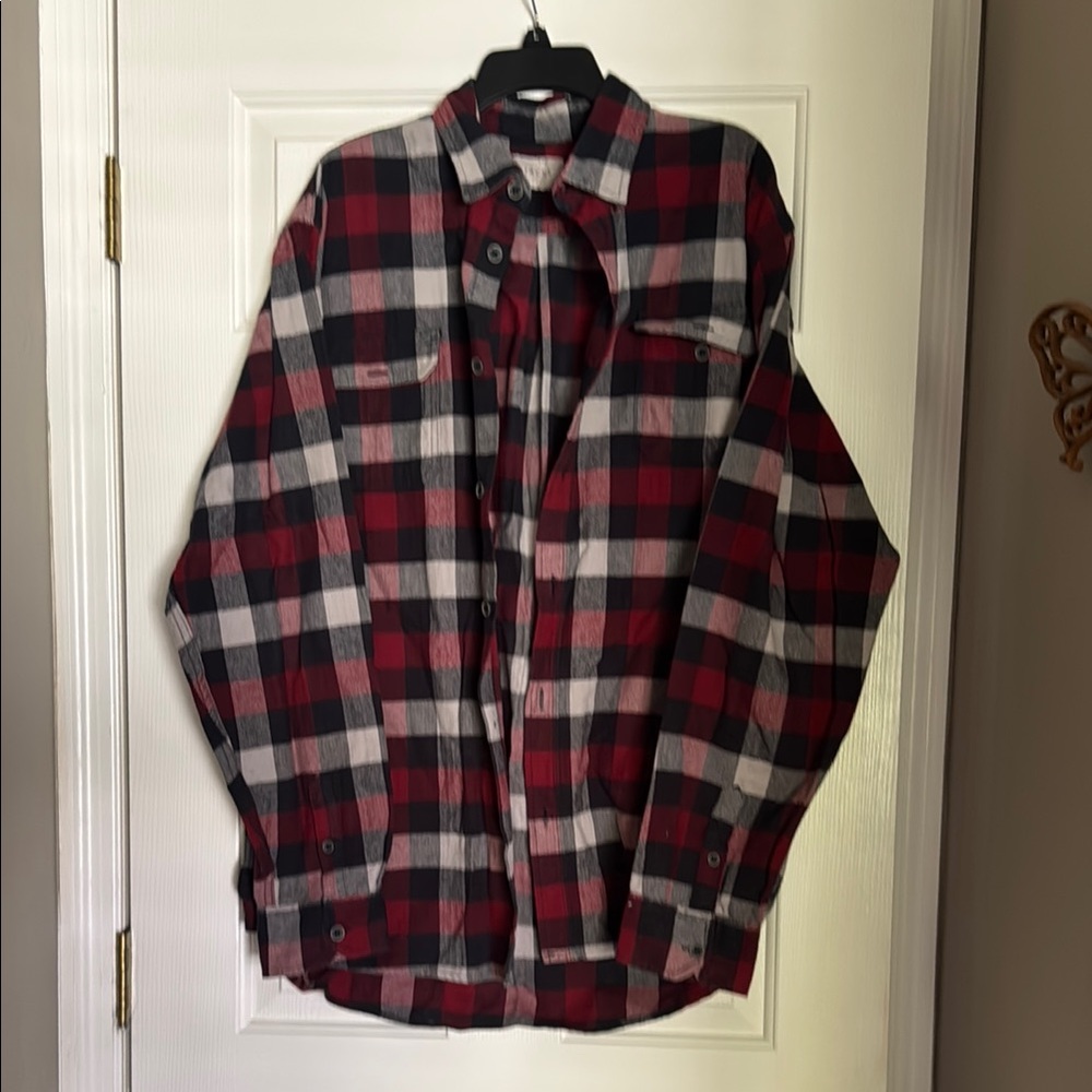 Jachs Red Black White Casual Button Down Shirt